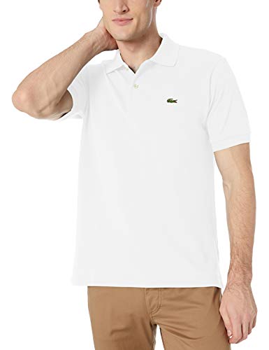 Polo Lacoste Classic Piquet Cotton Manga Curta Masculino Branco Tamanho Grande