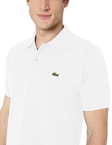 Polo Lacoste Classic Piquet Cotton Manga Curta Masculino Branco Tamanho Grande