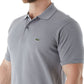 Polo Lacoste Classic Piquet Masculino Manga Curta Cinza Tamanho 8