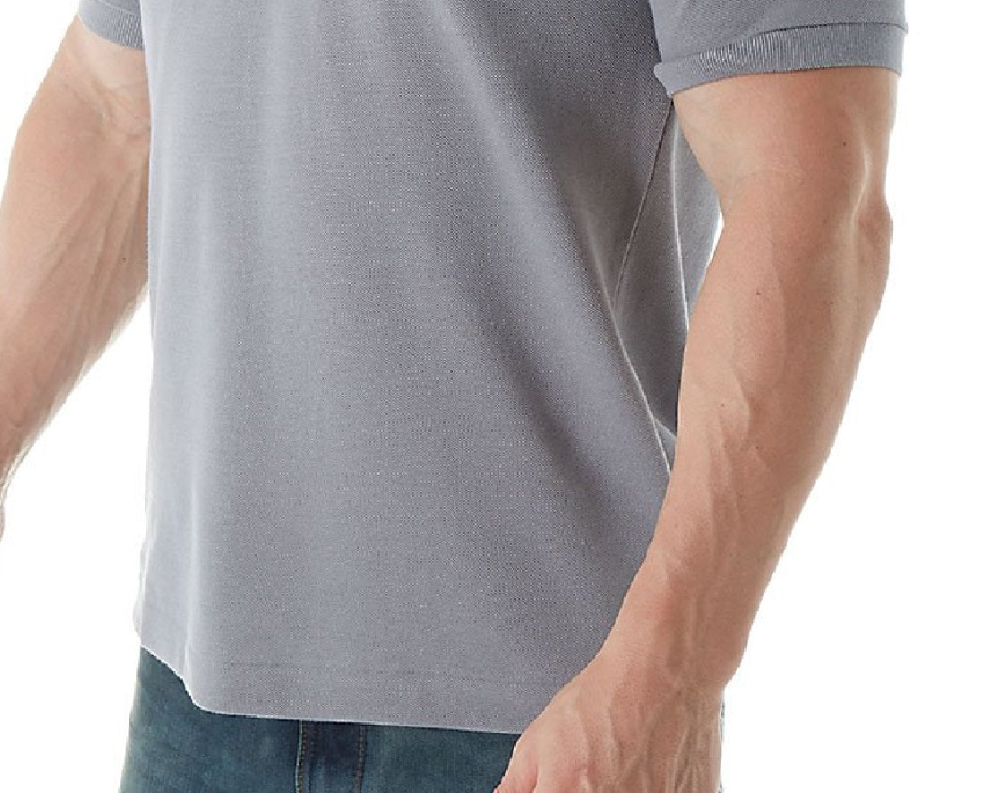 Polo Lacoste Classic Piquet Masculino Manga Curta Cinza Tamanho 8