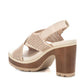 Xti - WOMEN'S CROSS STRAP HEELED SANDALS