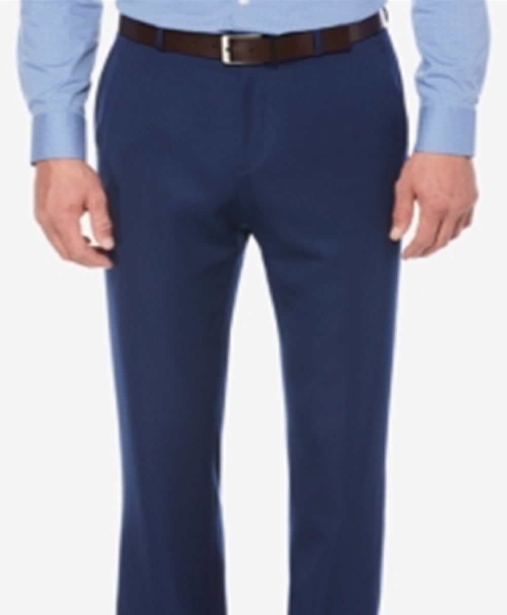 Calça social masculina Perry Ellis Straight Fit Performance Azul Tamanho 30X30