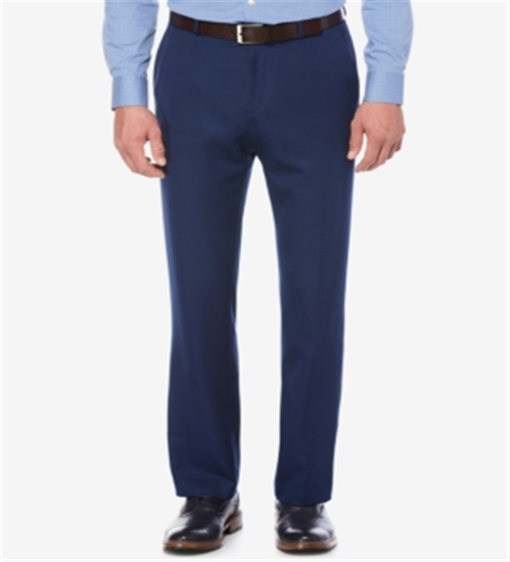 Calça social masculina Perry Ellis Straight Fit Performance Azul Tamanho 30X30