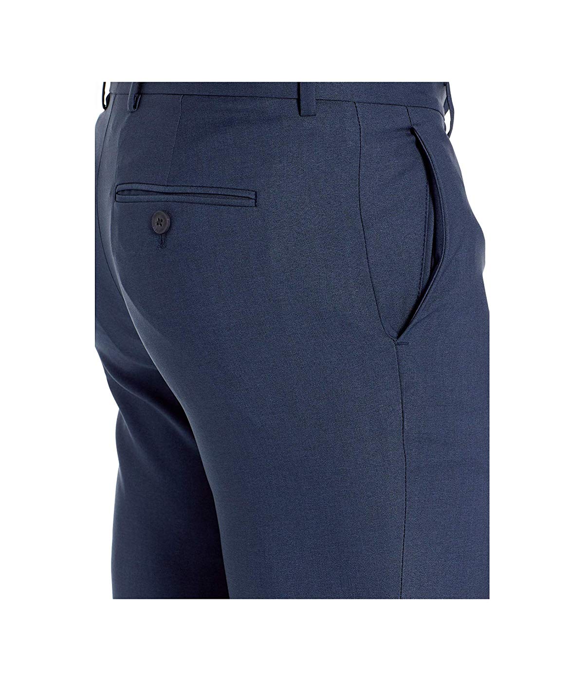 Calça social masculina Perry Ellis Slimmest Fit Flex Stretch Azul Tamanho 32X32