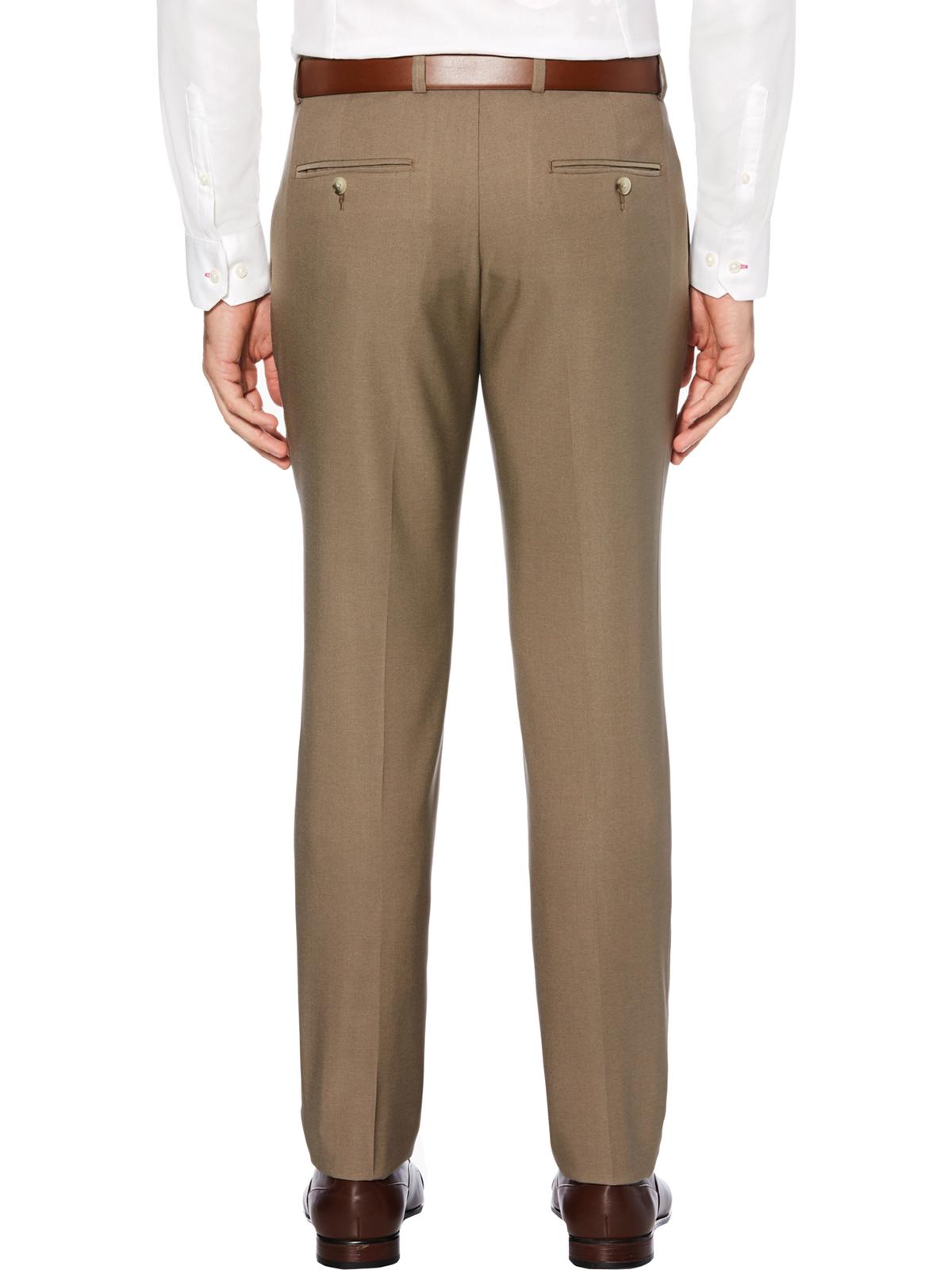 Calça social masculina Perry Ellis Extra Slim Fit Performance Stretch, marrom, tamanho 32x32