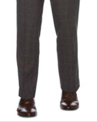 Calça social masculina Perry Ellis Modern Fit Performance Stretch Heathered, cinza, tamanho 42x30