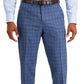 Calça social masculina Perry Ellis Modern Fit Subtle Check Performance Azul Tamanho 34X30