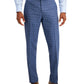 Calça social masculina Perry Ellis Modern Fit Subtle Check Performance Azul Tamanho 34X30