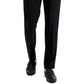 Calça social masculina Perry Ellis Slim Fit, sem passar roupa, elástica, mesclada, preta, tamanho 33x30