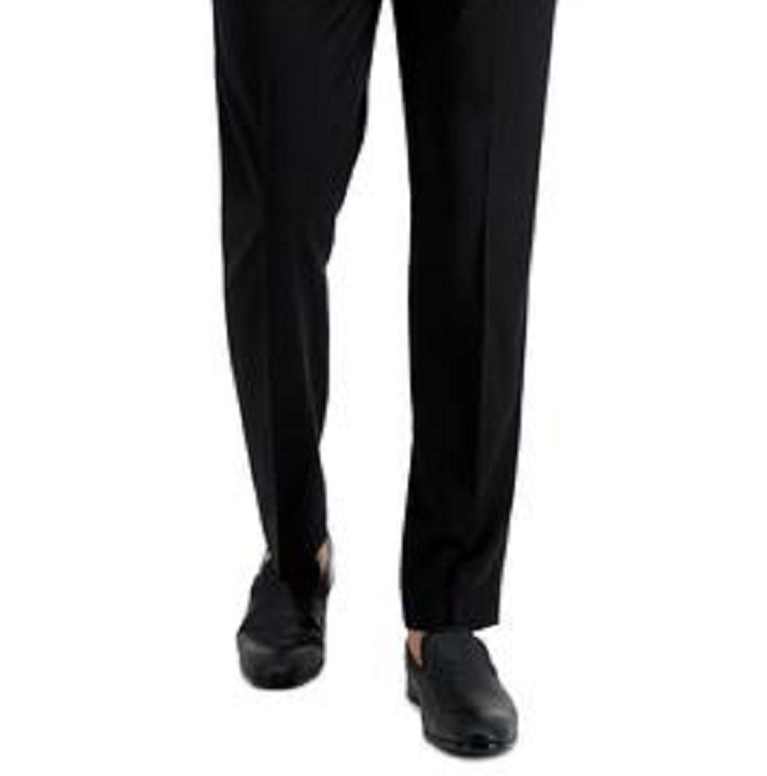 Calça social masculina Perry Ellis Slim Fit, sem passar roupa, elástica, mesclada, preta, tamanho 33x30