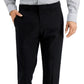 Calça social masculina Perry Ellis Slim Fit mesclada, sem passar, preta, tamanho 34x30