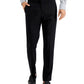 Calça social masculina Perry Ellis Slim Fit que não passa a ferro, preta, tamanho 38x32