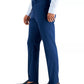 Calça social masculina Perry Ellis Slim Fit, sem passar roupa, elástica, mesclada, tamanho 32x32, azul