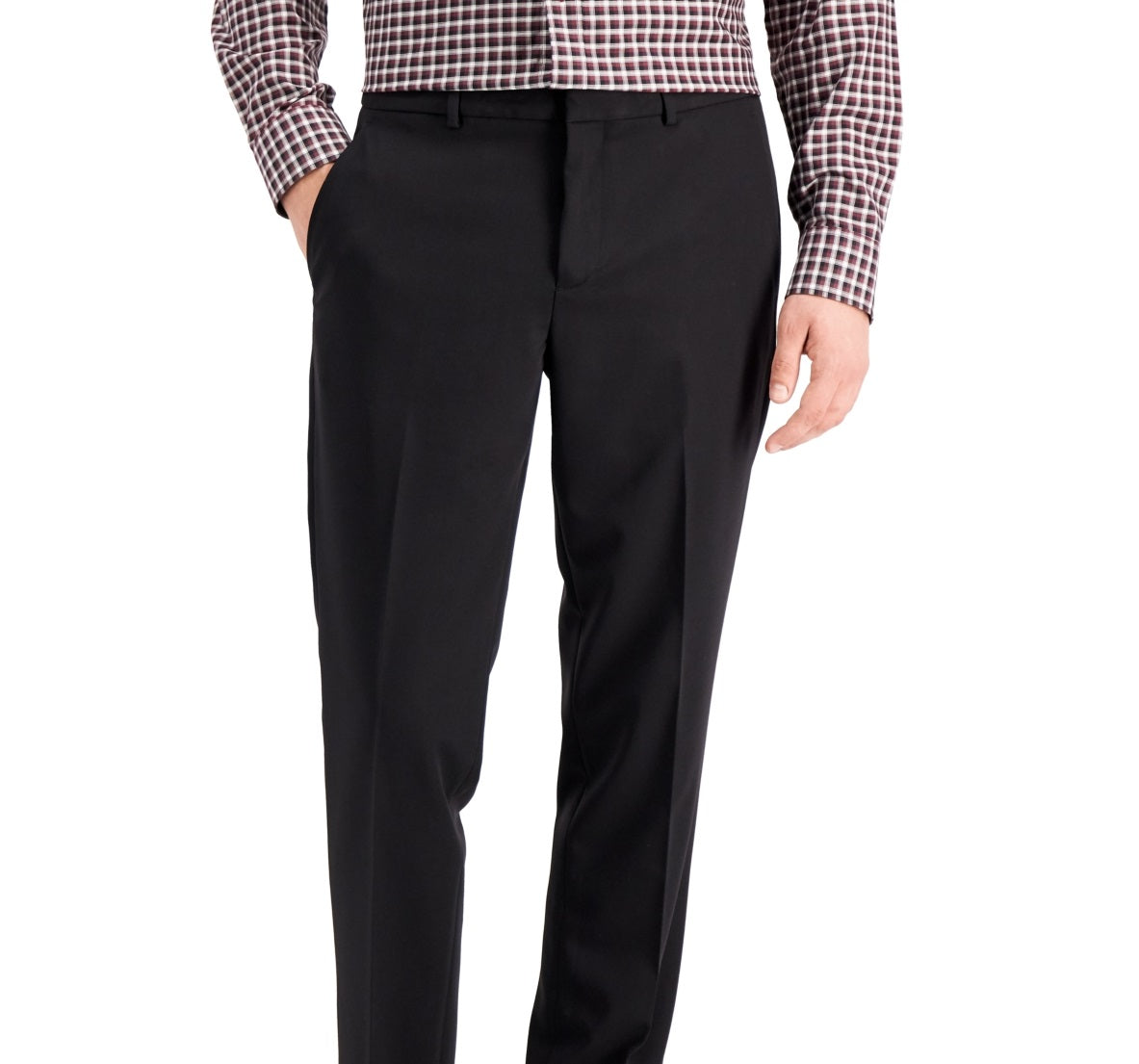 Calças Perry Ellis Masculinas Modern Fit Stretch Solid Resolution Pretas Tamanho 34X29