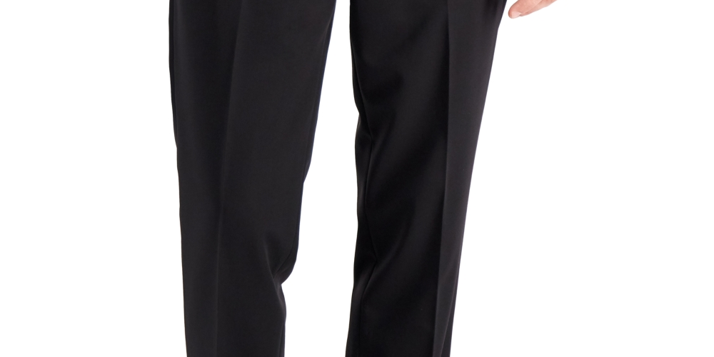 Calças Perry Ellis Masculinas Modern Fit Stretch Solid Resolution Pretas Tamanho 32X30