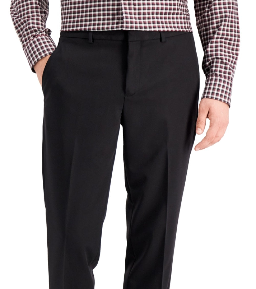 Calças Perry Ellis Masculinas Modern Fit Stretch Solid Resolution Pretas Tamanho 34X30
