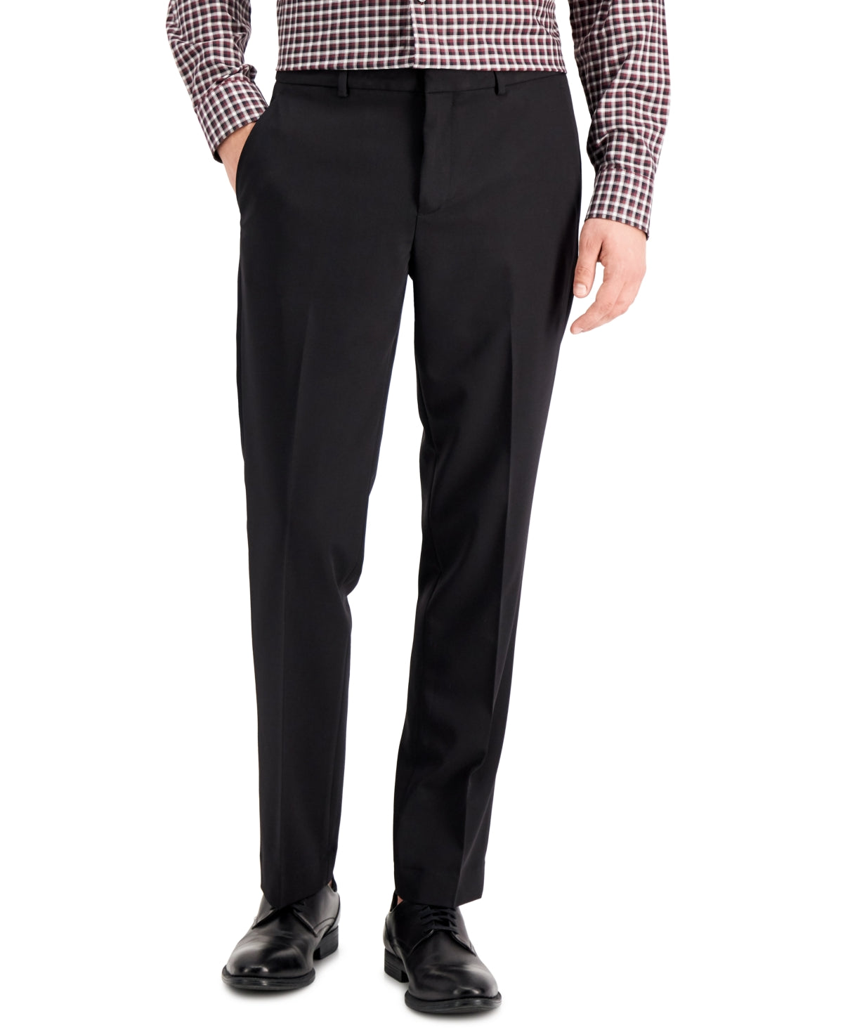 Calças Perry Ellis Masculinas Modern Fit Stretch Solid Resolution Pretas Tamanho 34X30