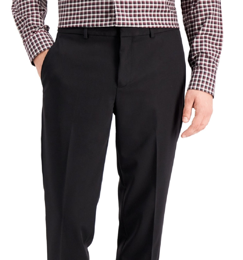 Calças Perry Ellis Masculinas Modern Fit Stretch Solid Resolution Pretas Tamanho 42X30