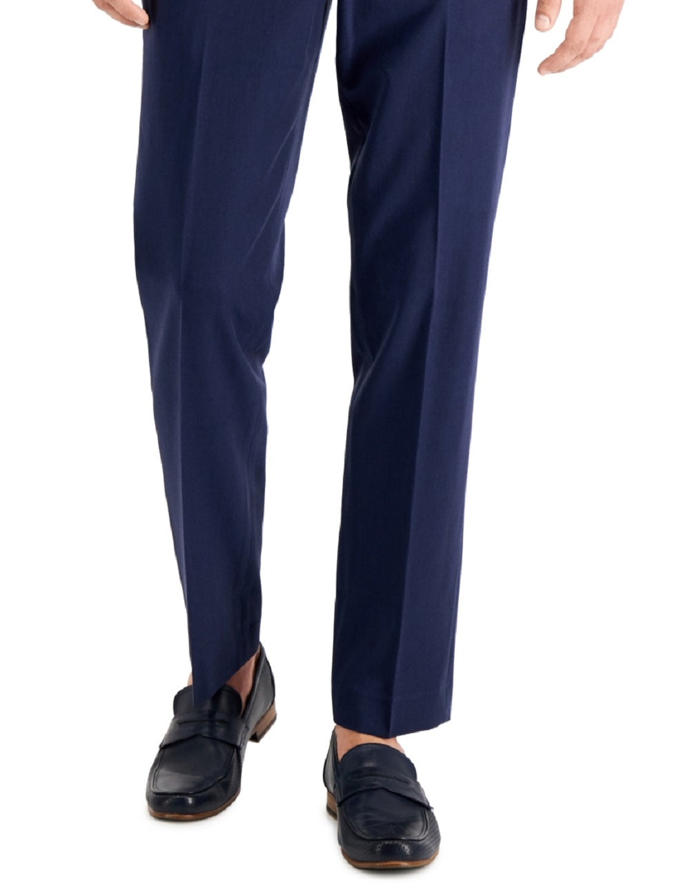 Calça Perry Ellis Masculina Modern Fit Stretch Solid Resolution Azul Tamanho 36X30