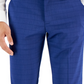 Calça social masculina Perry Ellis Portfolio Slim Fit xadrez tonal azul tamanho 30x30
