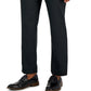 Calça de sarja Perry Ellis masculina, corte moderno, preta, tamanho 32x30