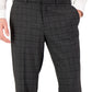 Calça social masculina Perry Ellis Modern Fit Stretch Resolution xadrez cinza tamanho 32x30