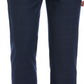 Calça social masculina Perry Ellis Portfolio Slim Fit com frente lisa, azul, tamanho 34x29