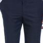 Calça social masculina Perry Ellis Portfolio Slim Fit com frente lisa, azul, tamanho 30x32