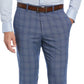 Calça social masculina Perry Ellis Portfolio Slim Fit com frente lisa, azul, tamanho 36x29