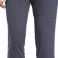Calça social masculina Perry Ellis Portfolio Slim Fit com frente lisa, azul, tamanho 38x32