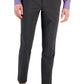 Calça masculina Perry Ellis Slim Fit com frente lisa, cinza, tamanho 38x29