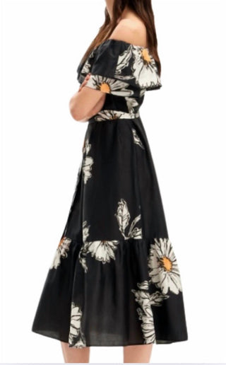 Desigual - Vestido midi ombro a ombro