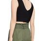 BCBGMAXAZRI Fenella Cropped Top Feminino Preto Tamanho P