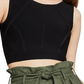 BCBGMAXAZRI Fenella Cropped Top Feminino Preto Tamanho P