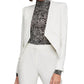 Blazer assimétrico Lloyd aberto frontal feminino BCBGMAXAZRIA, branco, tamanho pequeno