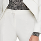 Blazer assimétrico Lloyd aberto frontal feminino BCBGMAXAZRIA, branco, tamanho pequeno