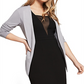 Blazer de crepe com frente aberta feminino BCBGeneration, cinza, tamanho X-S