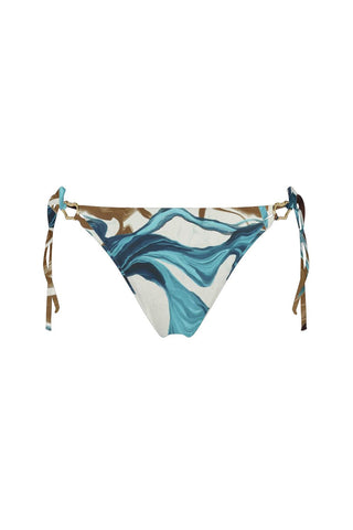 Nelblu - Calcinha de biquíni feminina com amarração lateral Petalo Cheeky