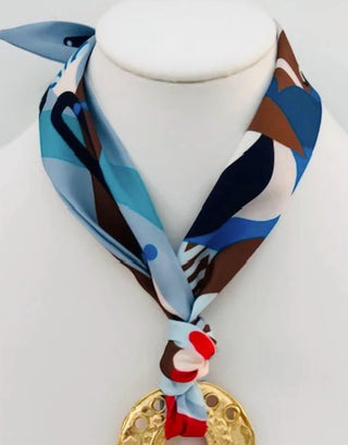 Knotty Bling - Women's Scarf Charm Necklace