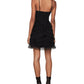 BCBGMAXAZRIA Vestido curto feminino de tule com camadas e sem mangas, preto, tamanho 2