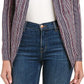 Blazer alongado listrado feminino BCBGeneration, azul, tamanho pequeno
