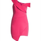 Vestido feminino BCBG Max Azria com bainha enviesada e micro cetim, rosa, tamanho 6