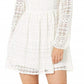 Vestido de renda Peek a Boo feminino BCBGeneration, branco, tamanho 2