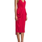 Vestido de malha com bolso e drapeado para coquetel feminino BCBGeneration, rosa, tamanho grande