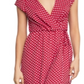 Vestido envelope falso de bolinhas BCBG Max Azria feminino rosa tamanho XS