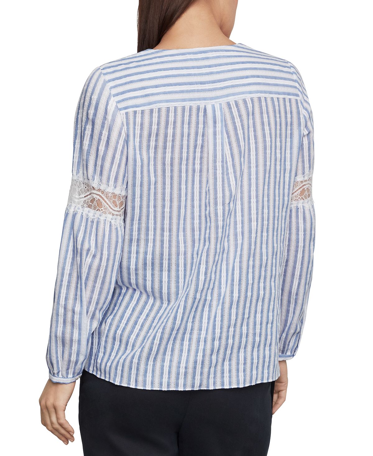 BCBGMAXAZRI Tênis feminino listrado de algodão, cano alto e baixo, azul, tamanho grande