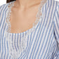 BCBGMAXAZRI Tênis feminino listrado de algodão, cano alto e baixo, azul, tamanho grande
