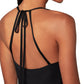 BCBGMAXAZRIA Top de camisola feminino de cetim com alças finas, preto, tamanho XX-S
