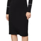 Vestido feminino de gola alta em jersey BCBGMAXAZRIA, preto, tamanho XX-S