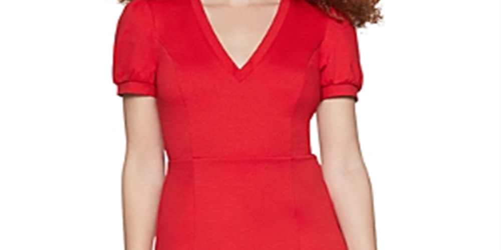 Vestido feminino liso evasê BCBGeneration vermelho tamanho XX-S